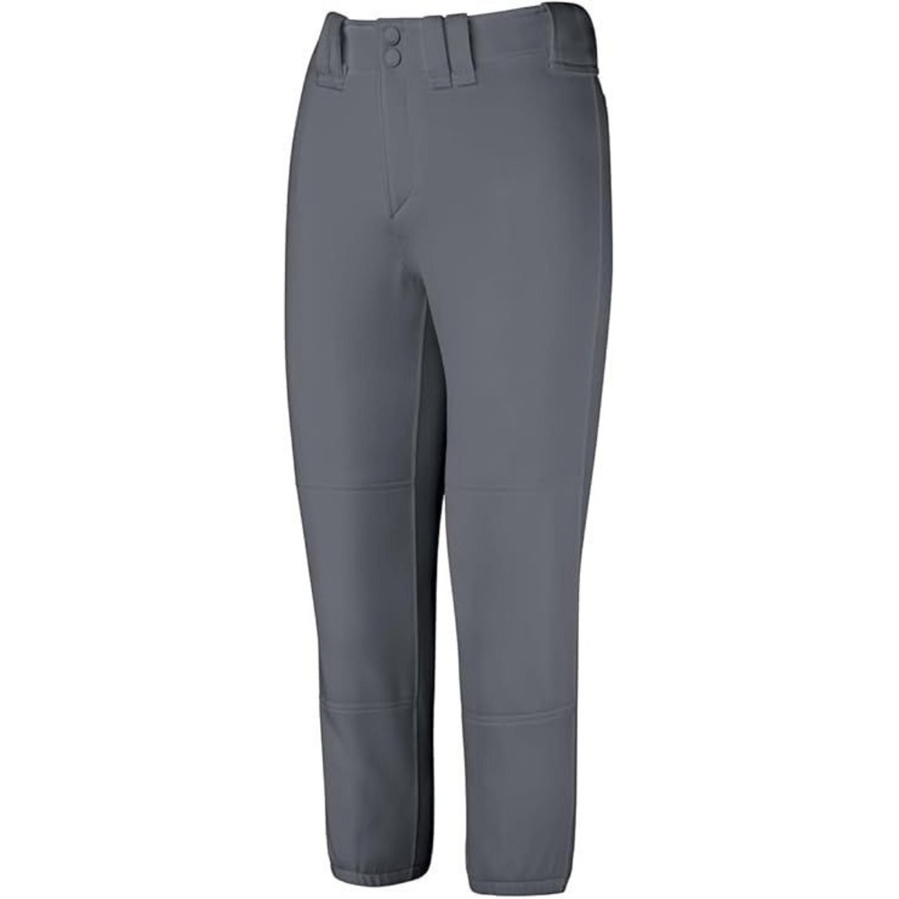 Mizuno Women's Belted Low Rise Fastpitch Softball Pants - Dark Charcoal - Medium